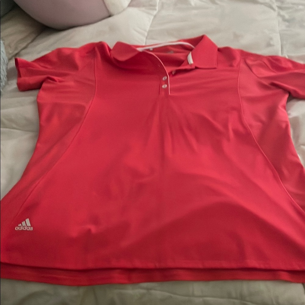 Adidas Vibrant Red Polo Shirt